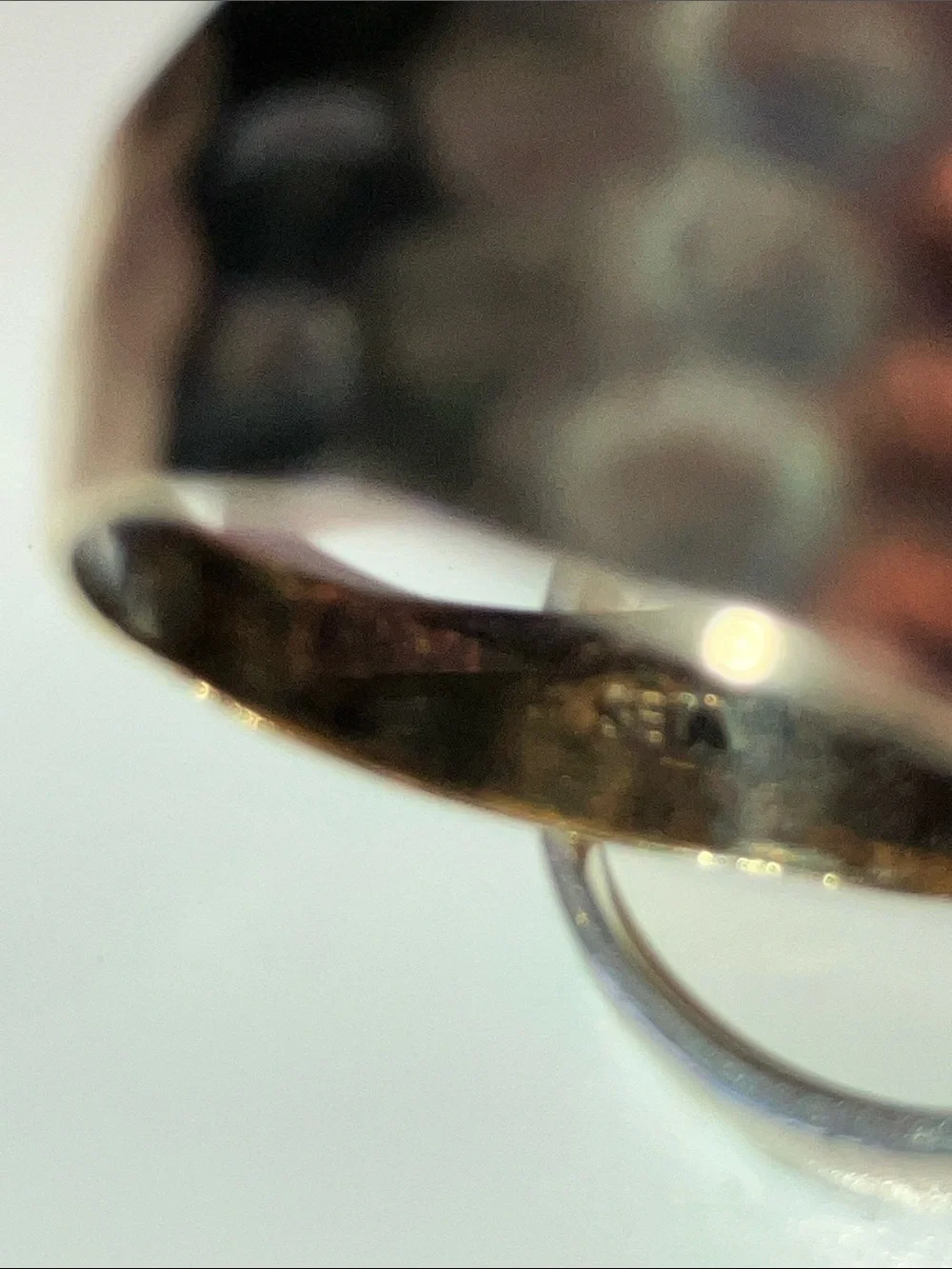 Large SETA Textured Hammered Dome Ring in Vermeil